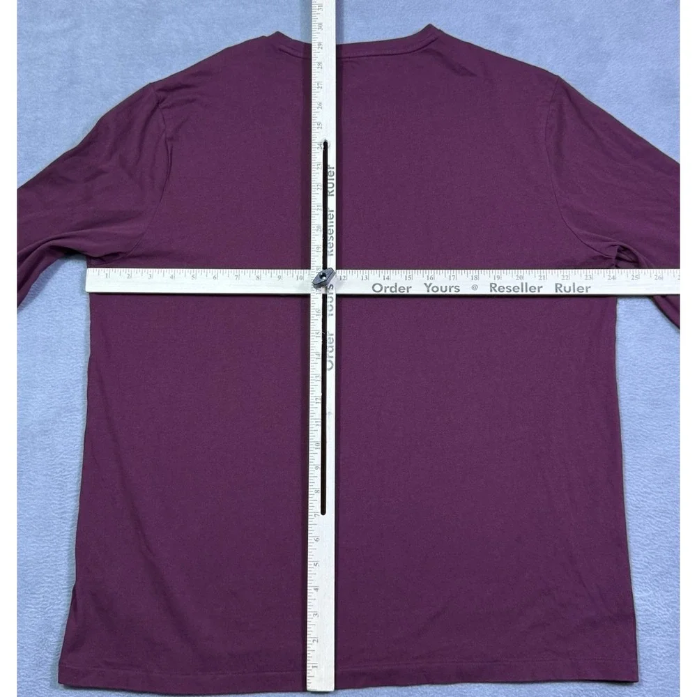 Polo Ralph Lauren T Shirt Mens XL Maroon Crew Neck Long Sleeve Normcore
